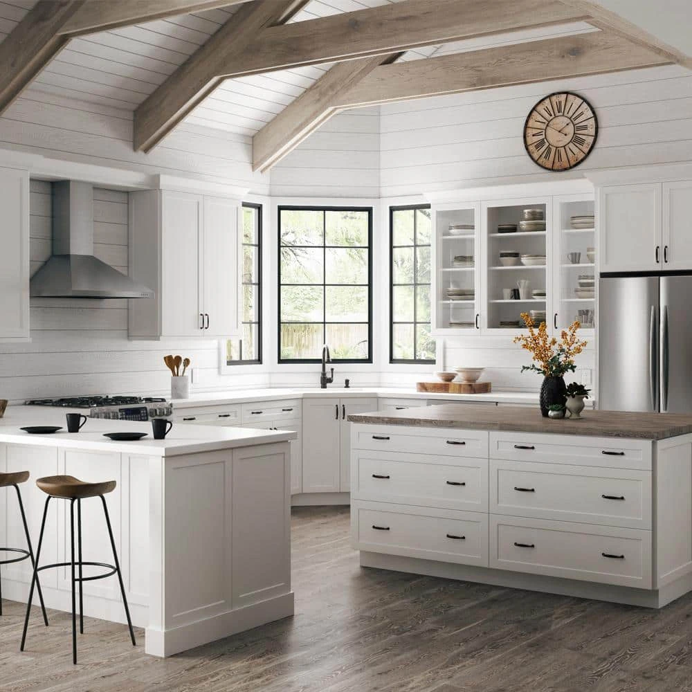 Hampton Bay Designer Series Melvern Assembled 24x34.5x23.75 in. Drawer Base Kitchen Cabinet in White 11 Hampton Bay Designer Series Melvern Assembled 24x34.5x23.75 in. Drawer Base Kitchen Cabinet in White - Image 11