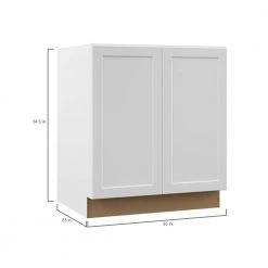 Hampton Bay Designer Series Melvern Assembled 30x34.5x23.75 in. Full Height Door Base Kitchen Cabinet in White -Hampton Bay Shop white hampton bay assembled kitchen cabinets bf30 mlwh 77 1000
