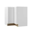 Hampton Bay Designer Series Melvern Assembled 36x34.5x20.25 in. Lazy Susan Corner Base Kitchen Cabinet in White