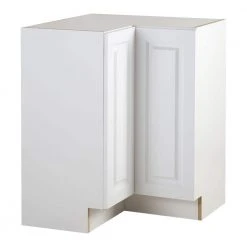 Hampton Bay Benton Assembled 27.6 in. x 27.6 in. x 34.5 in. Lazy Susan Corner Base Cabinet in White -Hampton Bay Shop white hampton bay assembled kitchen cabinets bt2835c wh 4f 1000
