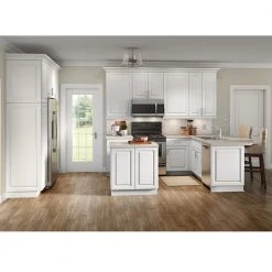 Hampton Bay Benton Assembled 27.6 in. x 27.6 in. x 34.5 in. Lazy Susan Corner Base Cabinet in White -Hampton Bay Shop white hampton bay assembled kitchen cabinets bt2835c wh a0 1000
