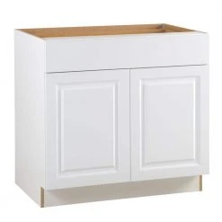 Hampton Bay Benton Assembled 36x34.5x24.5 in. Base Cabinet with Soft Close Full Extension Drawer in White -Hampton Bay Shop white hampton bay assembled kitchen cabinets bt3635b wh 1f 1000