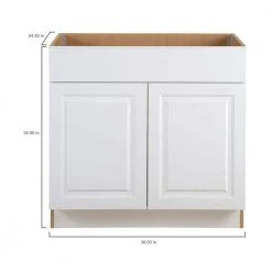 Hampton Bay Benton Assembled 36x34.5x24 in. Sink Base Cabinet with False Drawer Front in White 18 Hampton Bay Benton Assembled 36x34.5x24 in. Sink Base Cabinet with False Drawer Front in White -Hampton Bay Shop white hampton bay assembled kitchen cabinets bt3635s wh 44 1000