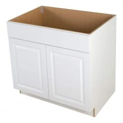Hampton Bay Benton Assembled 36x34.5x24 in. Sink Base Cabinet with False Drawer Front in White 16 Hampton Bay Benton Assembled 36x34.5x24 in. Sink Base Cabinet with False Drawer Front in White -Hampton Bay Shop white hampton bay assembled kitchen cabinets bt3635s wh c3 1000