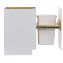Hampton Bay Cambridge Shaker Assembled 18x35x24 in. Base Cabinet with a Soft Close Pull Out Trash Can in White -Hampton Bay Shop white hampton bay assembled kitchen cabinets cm1835u wh 1f 1000