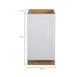 Hampton Bay Cambridge Shaker Assembled 18x35x24 in. Base Cabinet with a Soft Close Pull Out Trash Can in White -Hampton Bay Shop white hampton bay assembled kitchen cabinets cm1835u wh 31 1000