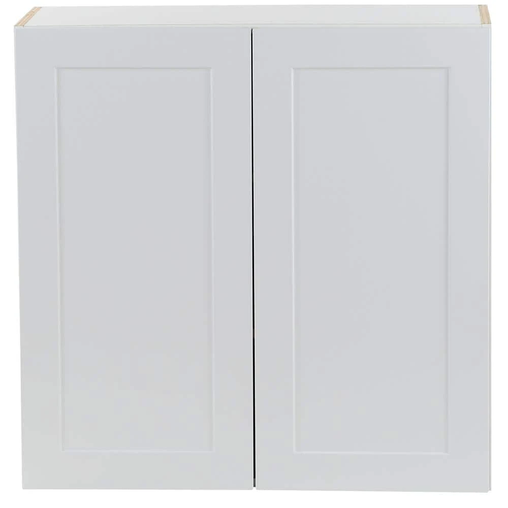 Hampton Bay Cambridge White Plywood Shaker Stock Assembled Wall Cabinet with 2 Soft Close Doors (30 in. x 30 in. x 12.5 in.) 1 Hampton Bay Cambridge White Plywood Shaker Stock Assembled Wall Cabinet with 2 Soft Close Doors (30 in. x 30 in. x 12.5 in.)
