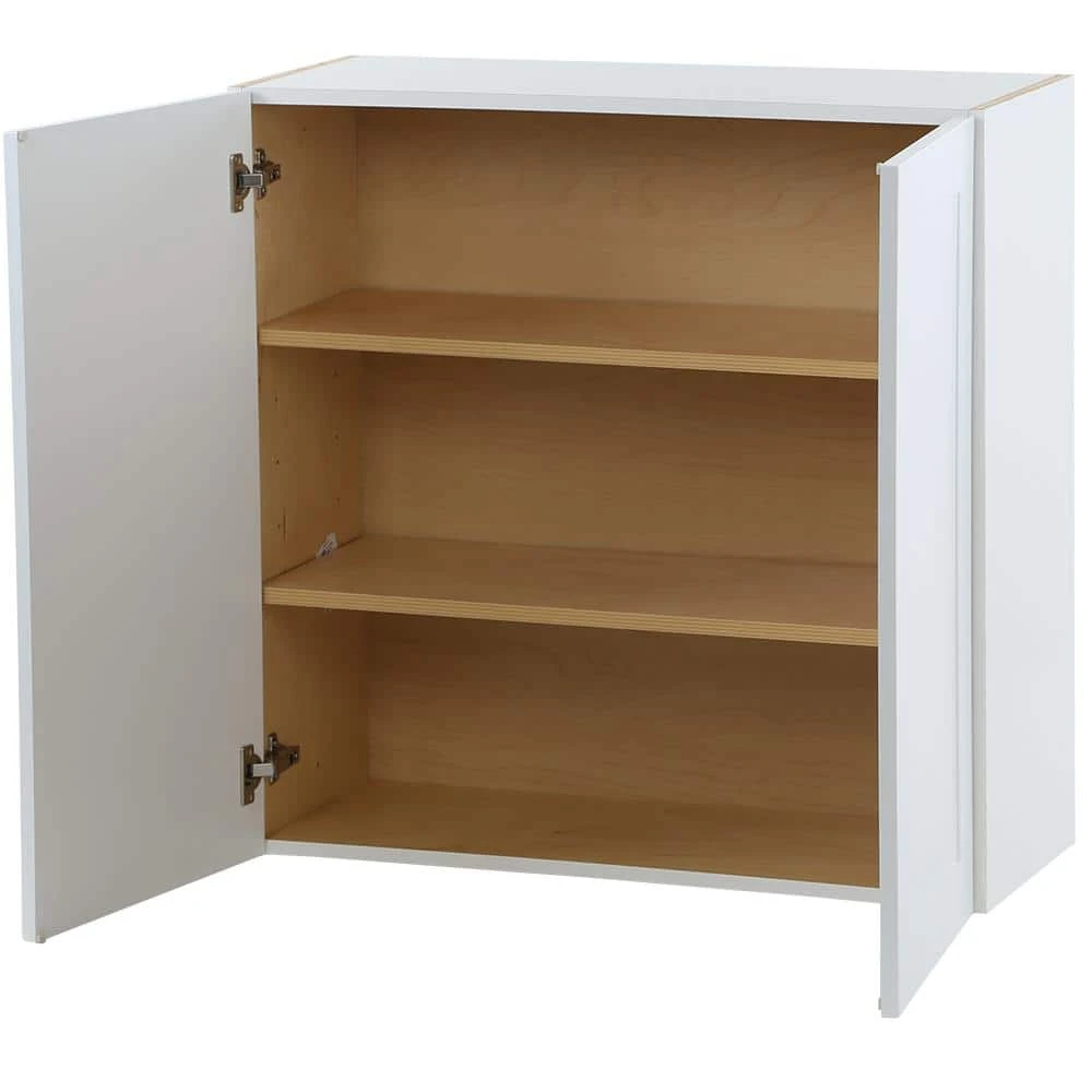 Hampton Bay Cambridge White Plywood Shaker Stock Assembled Wall Cabinet with 2 Soft Close Doors (30 in. x 30 in. x 12.5 in.) 6 Hampton Bay Cambridge White Plywood Shaker Stock Assembled Wall Cabinet with 2 Soft Close Doors (30 in. x 30 in. x 12.5 in.) - Image 6