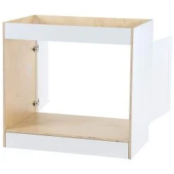Hampton Bay Cambridge White Plywood Shaker Assembled Sink Base Cabinet with False Drawer Front & Soft Close Doors (36x34.5x24.5 in.) -Hampton Bay Shop white hampton bay assembled kitchen cabinets cm3635s wh 1f 1000