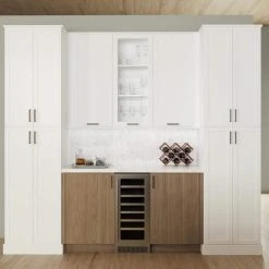 Hampton Bay Designer Series Melvern Assembled 30x30x12 in. Wall Kitchen Cabinet in White -Hampton Bay Shop white hampton bay assembled kitchen cabinets w3030 mlwh fa 1000