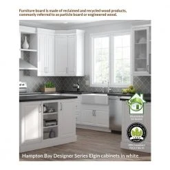 Hampton Bay Designer Series Edgeley Assembled 33x30x12 in. Wall Kitchen Cabinet in White 10 Hampton Bay Designer Series Edgeley Assembled 33x30x12 in. Wall Kitchen Cabinet in White -Hampton Bay Shop white hampton bay assembled kitchen cabinets w3330 edwh 1d 1000