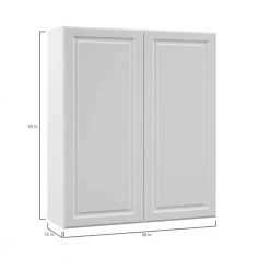 Hampton Bay Designer Series Elgin Assembled 36x42x12 in. Wall Kitchen Cabinet in White -Hampton Bay Shop white hampton bay assembled kitchen cabinets w3642 elwh 77 1000