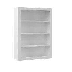 Hampton Bay Designer Series Melvern Assembled 30x42x12 in. Wall Open Shelf Kitchen Cabinet in White