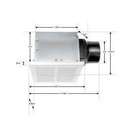 Hampton Bay 80 CFM Ceiling Mount Room Side Installation Humidity Sensing Bathroom Exhaust Fan, ENERGY STAR -Hampton Bay Shop white hampton bay bath fans bpt13 14hd c3 1000
