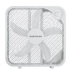 Hampton Bay 20 in. 3-Speed Indoor Box Fan in White