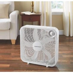 Hampton Bay 20 in. 3-Speed Indoor Box Fan in White -Hampton Bay Shop white hampton bay box fans fb50 16h c3 1000