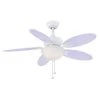 Hampton Bay Harper III 44 in. LED White Smart Hubspace Ceiling Fan with Light and Remote