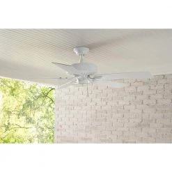 Hampton Bay Barrow Island 52 in. Indoor/Outdoor White Ceiling fan -Hampton Bay Shop white hampton bay ceiling fans without lights yg529 wh 1f 1000