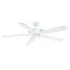 Hampton Bay Ashburton 60 in. White Smart Hubspace Ceiling Fan with Remote