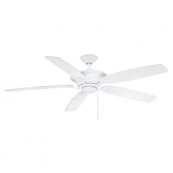 Hampton Bay Ashburton 60 in. White Smart Hubspace Ceiling Fan with Remote