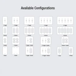 Hampton Bay Declan 2 Gang 1-Toggle and 1-Rocker Steel Wall Plate - White -Hampton Bay Shop white hampton bay combination wall plates 935trwhb c3 1000