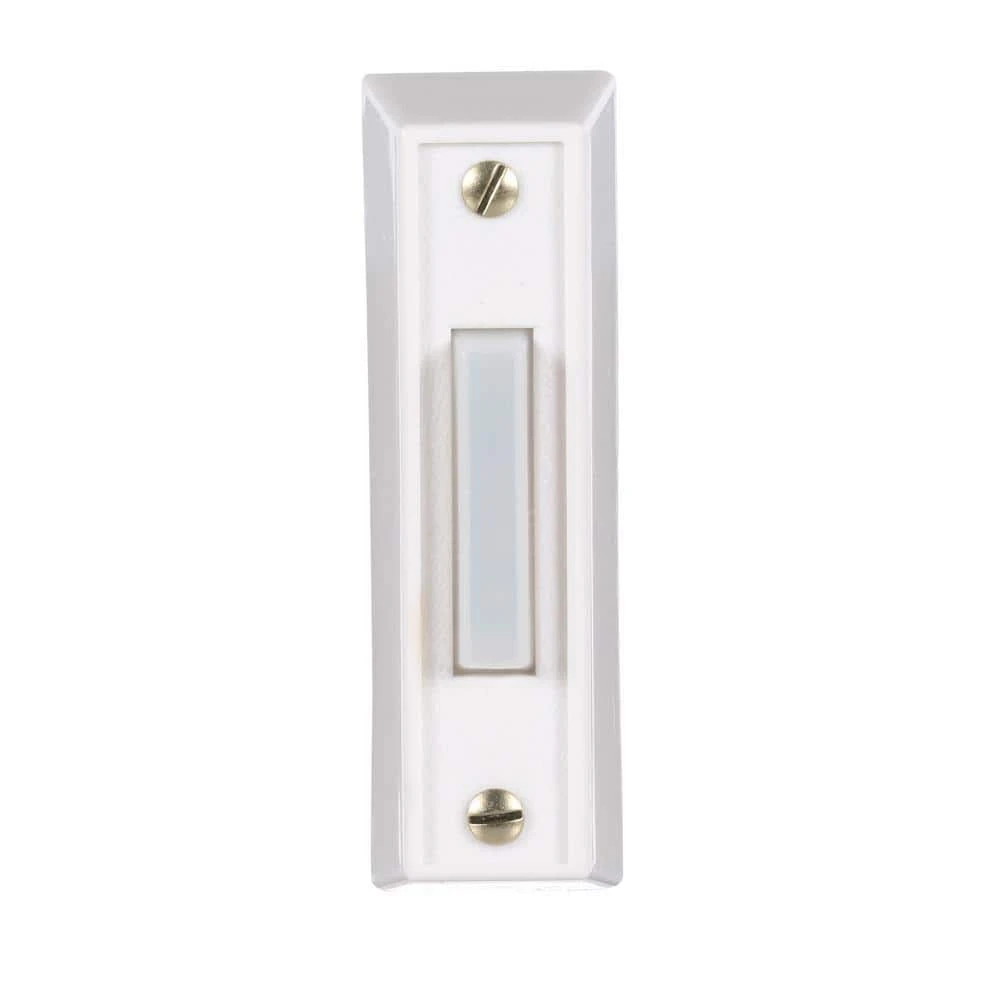 Hampton Bay Wired LED Illuminated Doorbell Push Button, White 5 Hampton Bay Wired LED Illuminated Doorbell Push Button, White - Image 5
