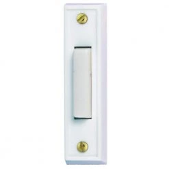 Hampton Bay Wired LED Illuminated Doorbell Push Button, White