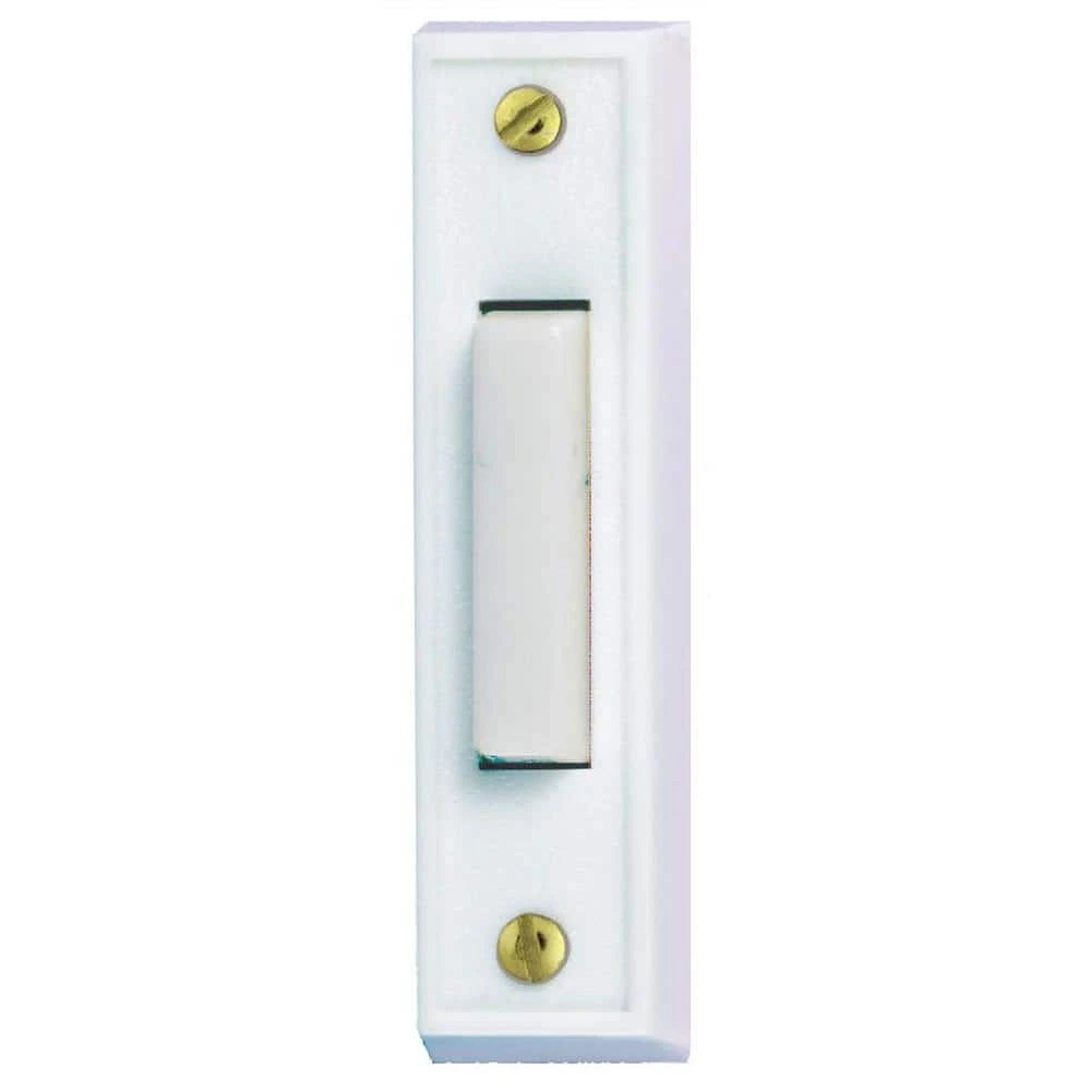 Hampton Bay Wired LED Illuminated Doorbell Push Button, White 1 Hampton Bay Wired LED Illuminated Doorbell Push Button, White