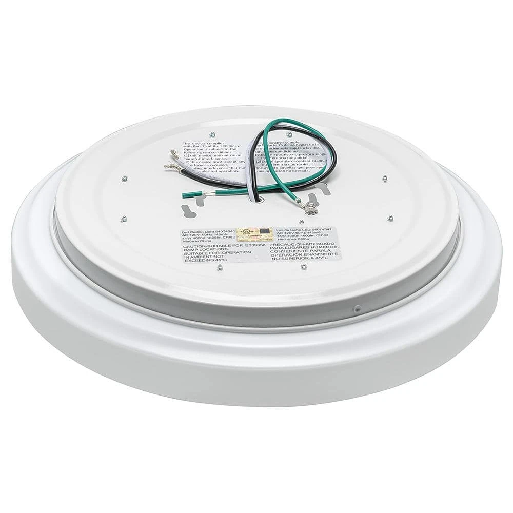 Hampton Bay 12 in. Round LED Flush Mount Light Pantry Laundry Closet Light 1000 Lumens Dimmable 4000K Bright White 5 Hampton Bay 12 in. Round LED Flush Mount Light Pantry Laundry Closet Light 1000 Lumens Dimmable 4000K Bright White - Image 5