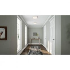 Hampton Bay 12 in. 14-Watt Square LED Flush Mount Ceiling Light 1000 Lumens 4000K Bright White Dimmable -Hampton Bay Shop white hampton bay flush mount lights 54616291 1d 1000