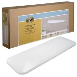 Hampton Bay 49 in. x 18 in. Rectangular Light Fixture LED Flush Mount High Output 5500 Lumens Smooth Acrylic Lens Kitchen Lighting