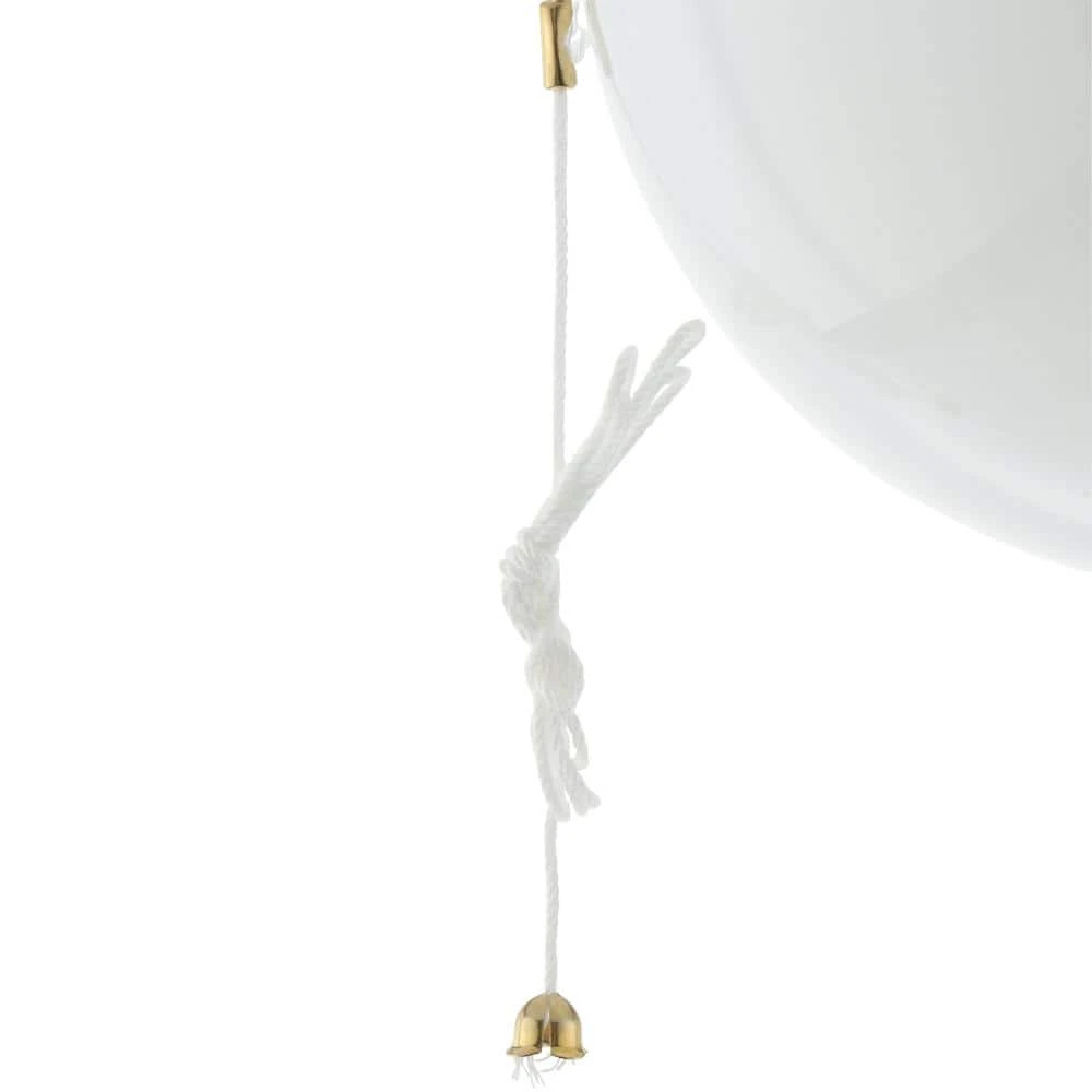 Hampton Bay 6 in. 1-Light White Globe LT Flush Mount with Pull Switch 4 Hampton Bay 6 in. 1-Light White Globe LT Flush Mount with Pull Switch - Image 4