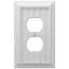Hampton Bay Cottage 1 Gang Duplex Composite Wall Plate - White