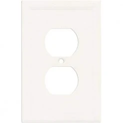 Hampton Bay 1 Gang Duplex Wall Plate - Bright White