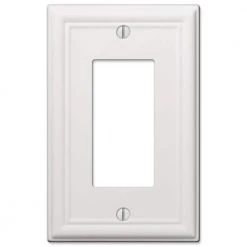 Hampton Bay Ascher 1 Gang Rocker Steel Wall Plate - White