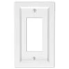 Hampton Bay Woodmore 1 Gang Rocker Wood Wall Plate - White