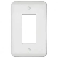 Hampton Bay Perry 1 Gang Rocker Steel Wall Plate - White