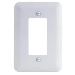 Hampton Bay Perry 1 Gang Rocker Steel Wall Plate - White -Hampton Bay Shop white hampton bay rocker light switch plates 635rwhb c3 1000
