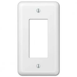 Hampton Bay Declan 1 Gang Rocker Steel Wall Plate - White