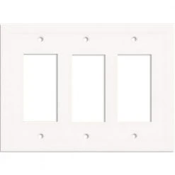 Hampton Bay White 3-Gang GFCI Wall Plate (1-Pack)
