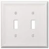 Hampton Bay Ascher 2 Gang Toggle Steel Wall Plate - White