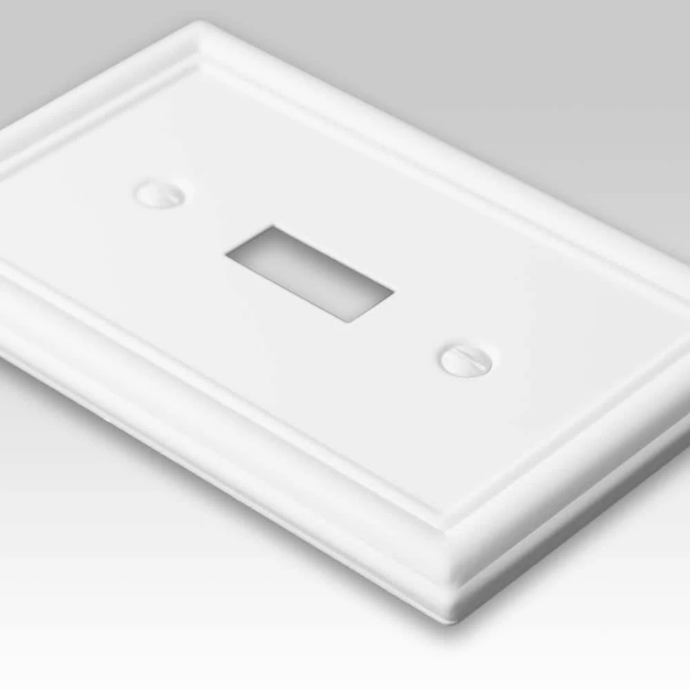 Hampton Bay Ascher 1 Gang Toggle Steel Wall Plate - White 9 Hampton Bay Ascher 1 Gang Toggle Steel Wall Plate - White - Image 9