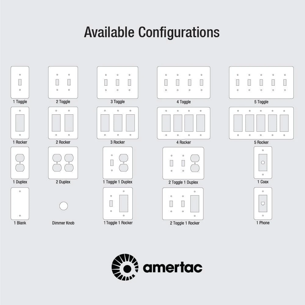 Hampton Bay Ascher 1 Gang Toggle Steel Wall Plate - White 8 Hampton Bay Ascher 1 Gang Toggle Steel Wall Plate - White - Image 8