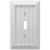 Hampton Bay Cottage 1 Gang Toggle Composite Wall Plate - White