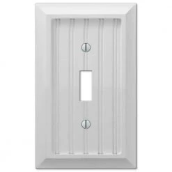 Hampton Bay Cottage 1 Gang Toggle Composite Wall Plate - White