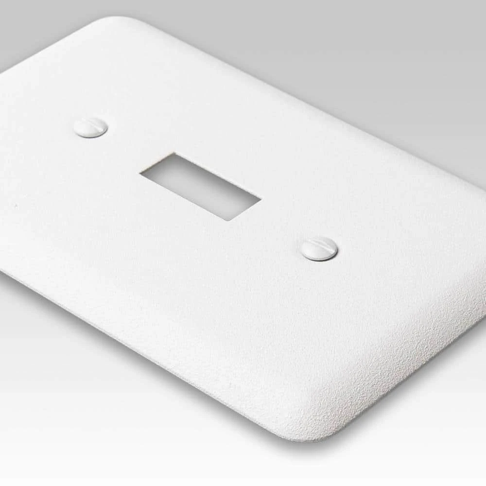 Hampton Bay Perry 1 Gang Toggle Steel Wall Plate - White 5 Hampton Bay Perry 1 Gang Toggle Steel Wall Plate - White - Image 5
