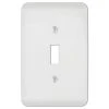 Hampton Bay Perry 1 Gang Toggle Steel Wall Plate - White