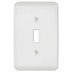 Hampton Bay Perry 1 Gang Toggle Steel Wall Plate - White