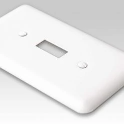 Hampton Bay Declan 1 Gang Toggle Steel Wall Plate - White -Hampton Bay Shop white hampton bay toggle light switch plates 935twhb 4f 1000