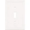 Hampton Bay 1 Gang Toggle Wall Plate - Bright White